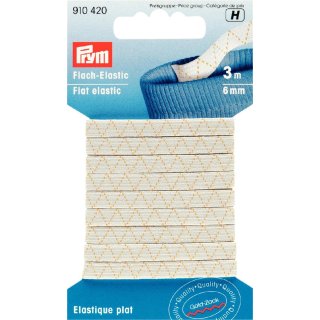 Flach-Elastic 6mm weiß