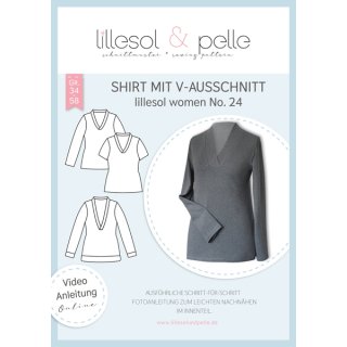 woman No.24 Shirt mit V-Ausschnitt