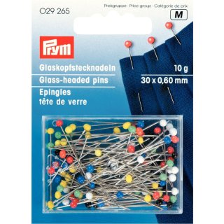 Glasknopfstecknadeln 30 x 0,6mm